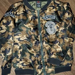 Enyce Boys Camo Bomber Jacket Size 7
